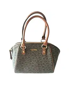 Calvin Klein Brown Hudson Signature Satchel Handbag