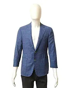 Canali Blue Check Pattern Blazer