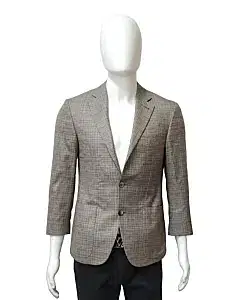 Canali Brown Check Wool Sport Blazer