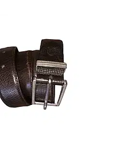 Canali Brown Grain Leather Belt