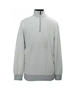 Canali Melange Wool Half-Zip Sweater