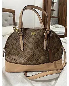 Coach Peyton Perforated PVC Domed Satchel