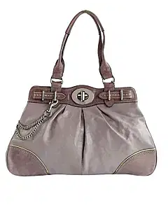 Coach Garnet Chain Detail Leather Satchel