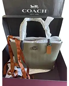 Coach Signature Canvas Interior Colorblock Willow Tote