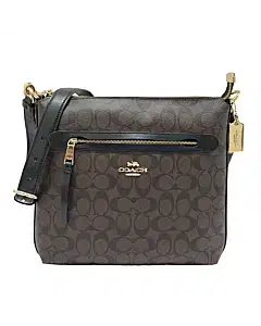 Coach Signature Canvas Mae File Crossbody Bag