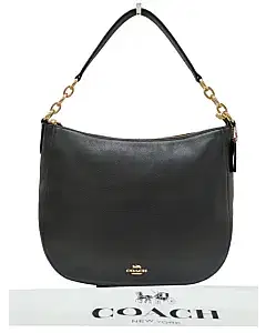 Coach Black Pebble Leather Chelsea Hobo Bag