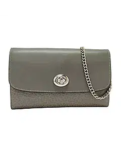 Coach Leather Turn-Lock Crossbody Bag