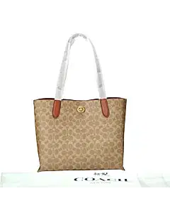 Coach Signature Canvas Tan Willow Tote