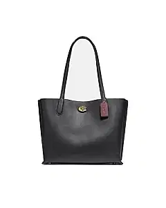 Coach Black Pebble Leather Willow Tote