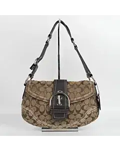 Coach Soho Buckle Flap Beige Buckle Flap Shoulder Bag