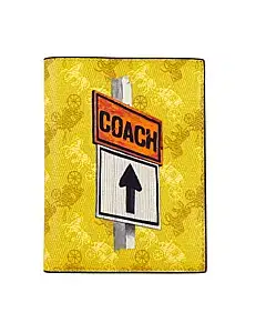 Coach Yellow Leather Passport Holder