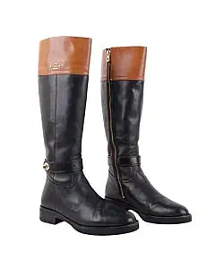 Coach EVA Round Toe Leather Knee High Boot,Size 6M