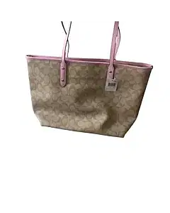Coach Beige Signature Tote Bag