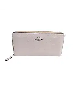 Coach 58059 Accordion Zip In Polished Pebble Leather Wallet