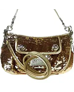 Coach 15381 Poppy Sequin Groovy Convertible Lilac CrossBody Bag