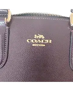 Coach Quinn Crossgrain Patent Leather Satchel