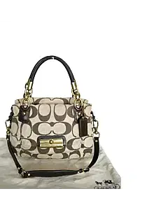 Coach Kristin Double Fabric and Leather Satchel