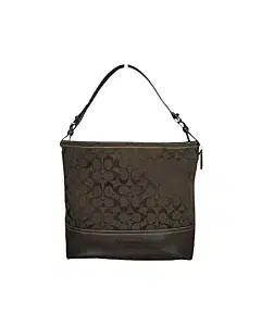 Coach 2156 Brown Canvas Leather Shoulder Bag