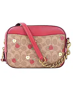 Coach Signature Canvas Scattered Apple Print Bag