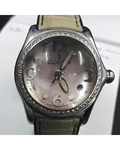 CORUM BUBBLE MOTHER OF PEARL DIAL DIAMOND BEZEL LADIES WATCH