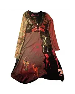 Desigual Long Sleeve Floral Print Dress