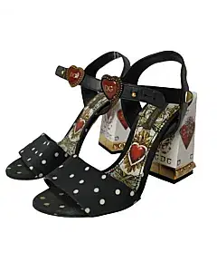 Dolce & Gabbana Cady Sacred Heart Printed Sandal