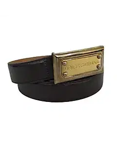 Dolce & Gabbana Brown Slim Belt