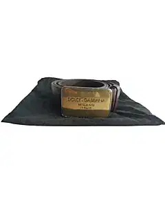 Dolce & Gabbana Logo-Plaque Brown Leather Belt