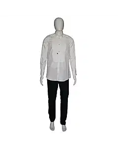 Dolce And Gabbana Alta Sartoria Leather White Shirt