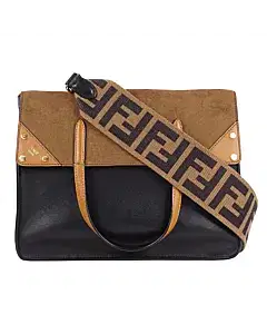 Fendi Leather Flip Satchel