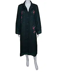 Eka Embroidered Green Dress