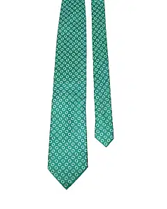 Ermenegildo Zegna Green Silk Tie