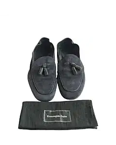 Ermenegildo Zegna Mens Suede Tassels Loafers Size / 7 EEE