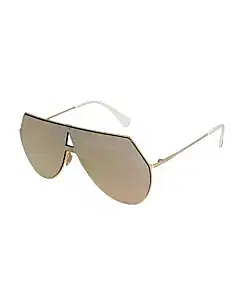 Fendi Eyeline Mitered Shield Sunglasses