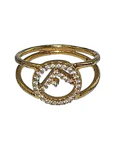 Fendi F is Fendi Crystal Logo Ring