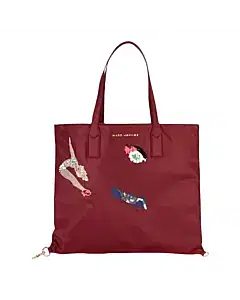 Marc Jacobs Dark Cherry Red Vintage Collage Wingman Tote