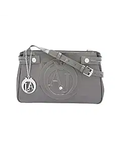Armani Jeans Taupe Grey Logo Embossed Shoulder Bag