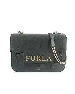 Furla Black Mini Carol Leather Crossbody Bag