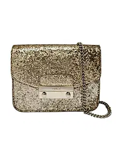Furla Metropolis Gold Glitter Crossbody Bag
