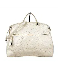 Furla Croc Embossed Top Handle Bag