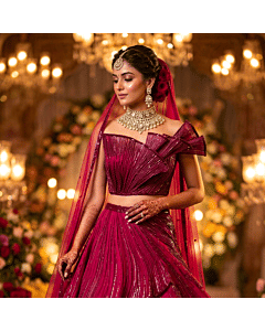 Gaurav Gupta Sculpted Lehenga Set