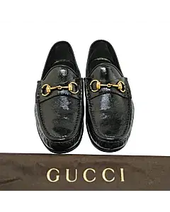 Gucci 1953 Black Patent Leather Horsebit Loafers