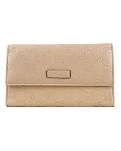 Gucci GG Guccissima Tri-Fold Long Snap Wallet