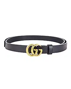 Gucci GG Marmont Black Leather Belt