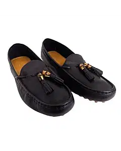 Gucci Black Hebron Leather Loafers