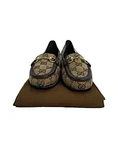 Gucci Horsebit GG Canvas Loafers
