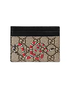 Gucci Kingsnake Print GG Supreme Card Case