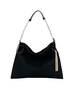 Gucci 1970 Black Medium Suede Leather Shoulder Bag