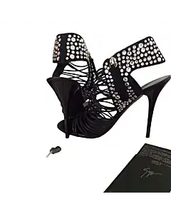 Giuseppe Zanotti Black with Silver Studs Sandals