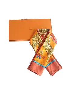 Hermes Tiger, leopard and Jaguar Silk Scarf